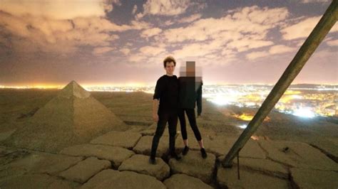 2 min read December 10, 2018 - 3:58PM News Corp Australia Network A Danish photographer has sparked fury among Egyptians over an explicit video claimed to filmed atop the Great Pyramid of Giza. The three-minute video shows a man and a woman scaling the oldest of the Seven Wonders of the Ancient World with the Cairo skyline in the background.